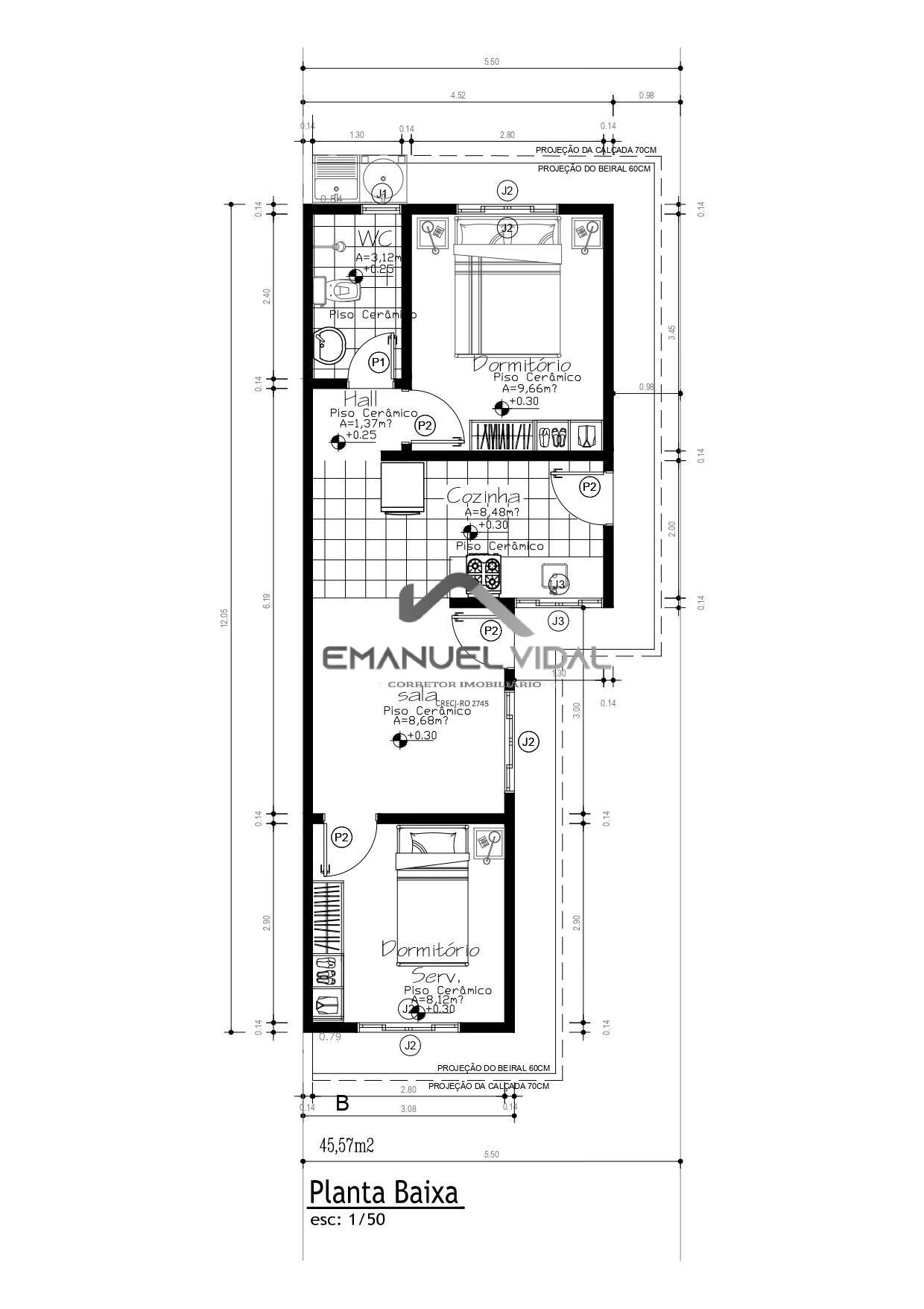 Casa, 2 quartos, 45 m² - Foto 3