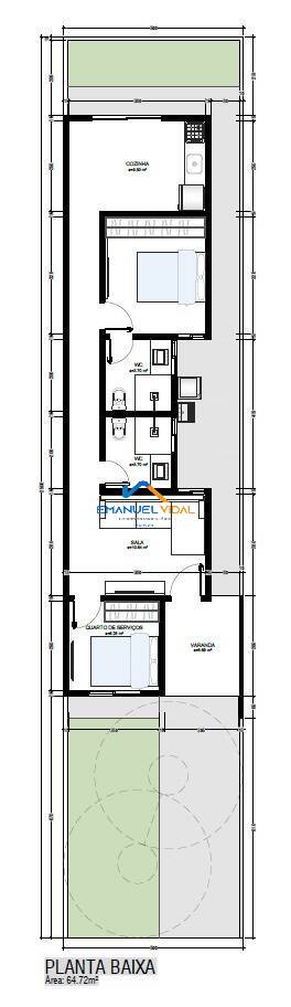 Casa, 2 quartos, 64 m² - Foto 2